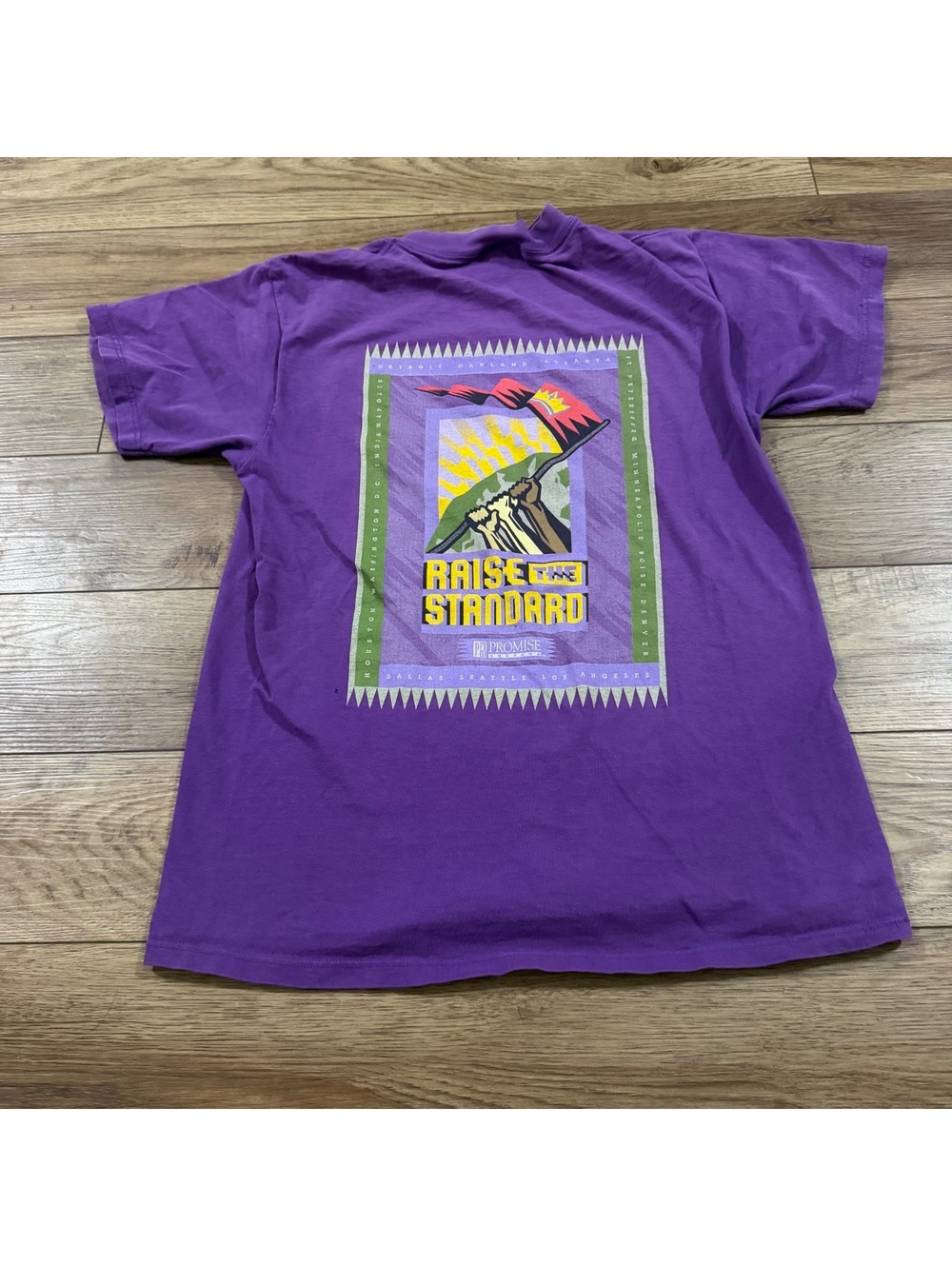 Vtg 1995 Promise Keepers Purple Shirt L Tultex Raise